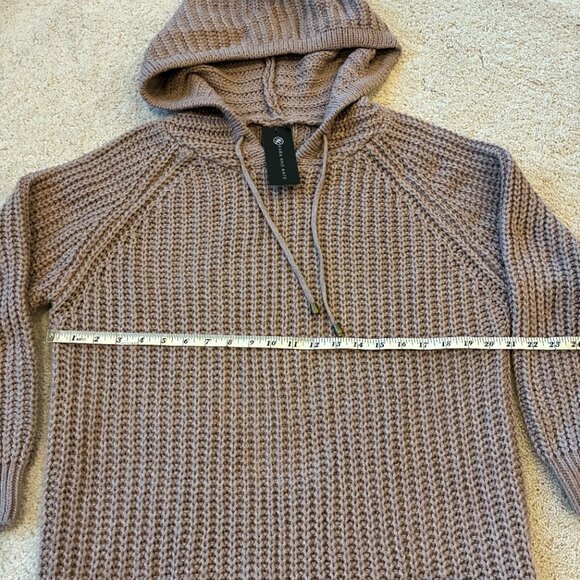 NWT Cozy Knit Drawstring Hoodie Sweater Dress Dusty Pink - Picture 10 of 12